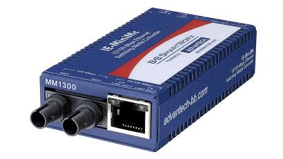 迷你加固型媒体转换器，100Mbps，多模1300nm，LFPT，5km，ST